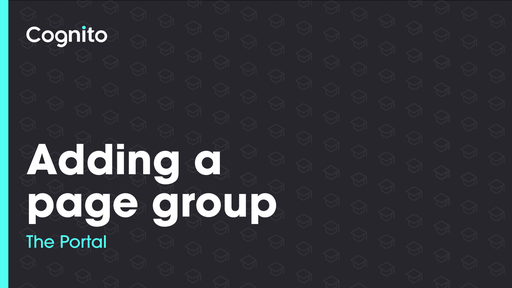 Adding a Page Group
