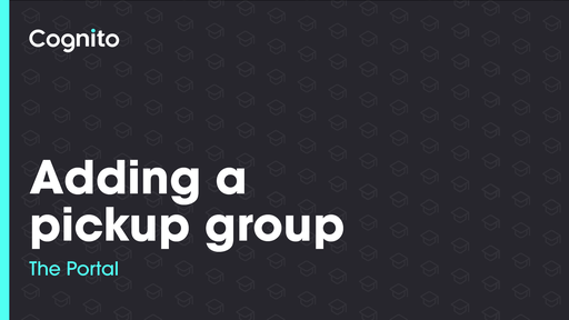 Adding a Pickup Group
